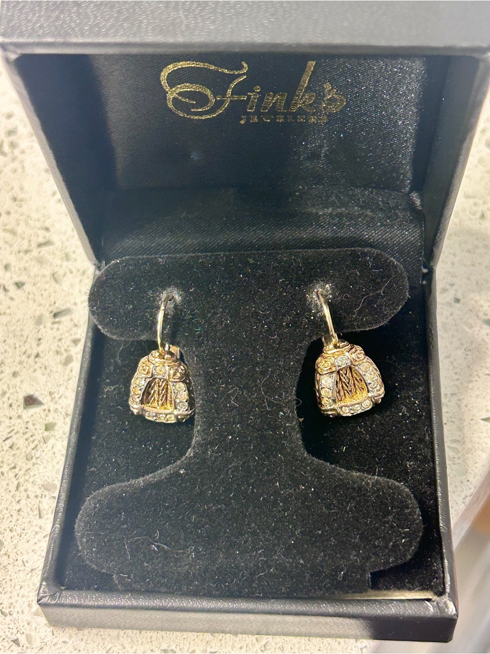 John Medieros Gold-Tone Lever-Back Charm Drop Earrings